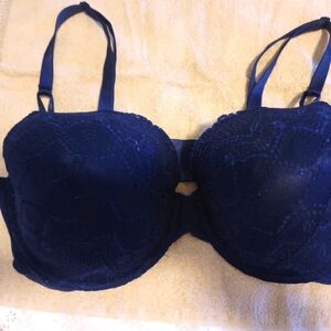 Elegant Navy Lace Bra